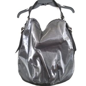 NWOT JALDA Silver Gray and Black Giant Large Tote Bag